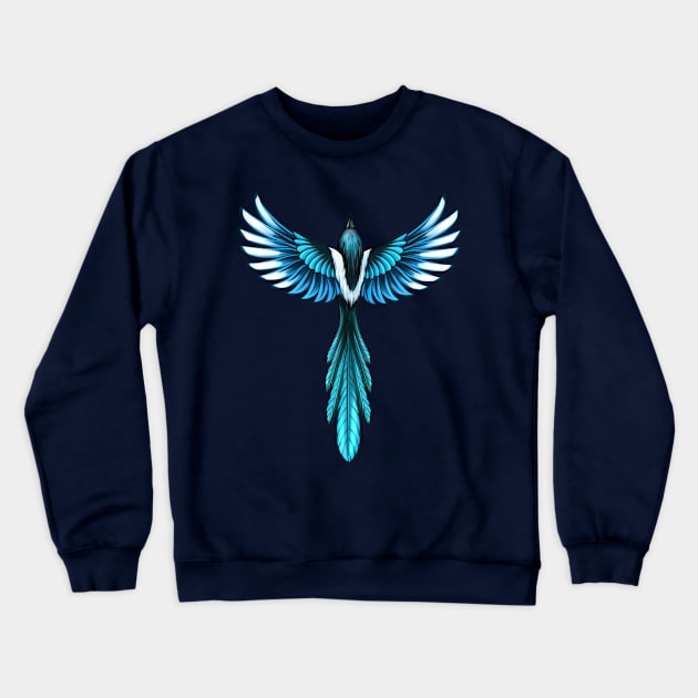 Magpie in Flight Crewneck Sweatshirt by iKiska